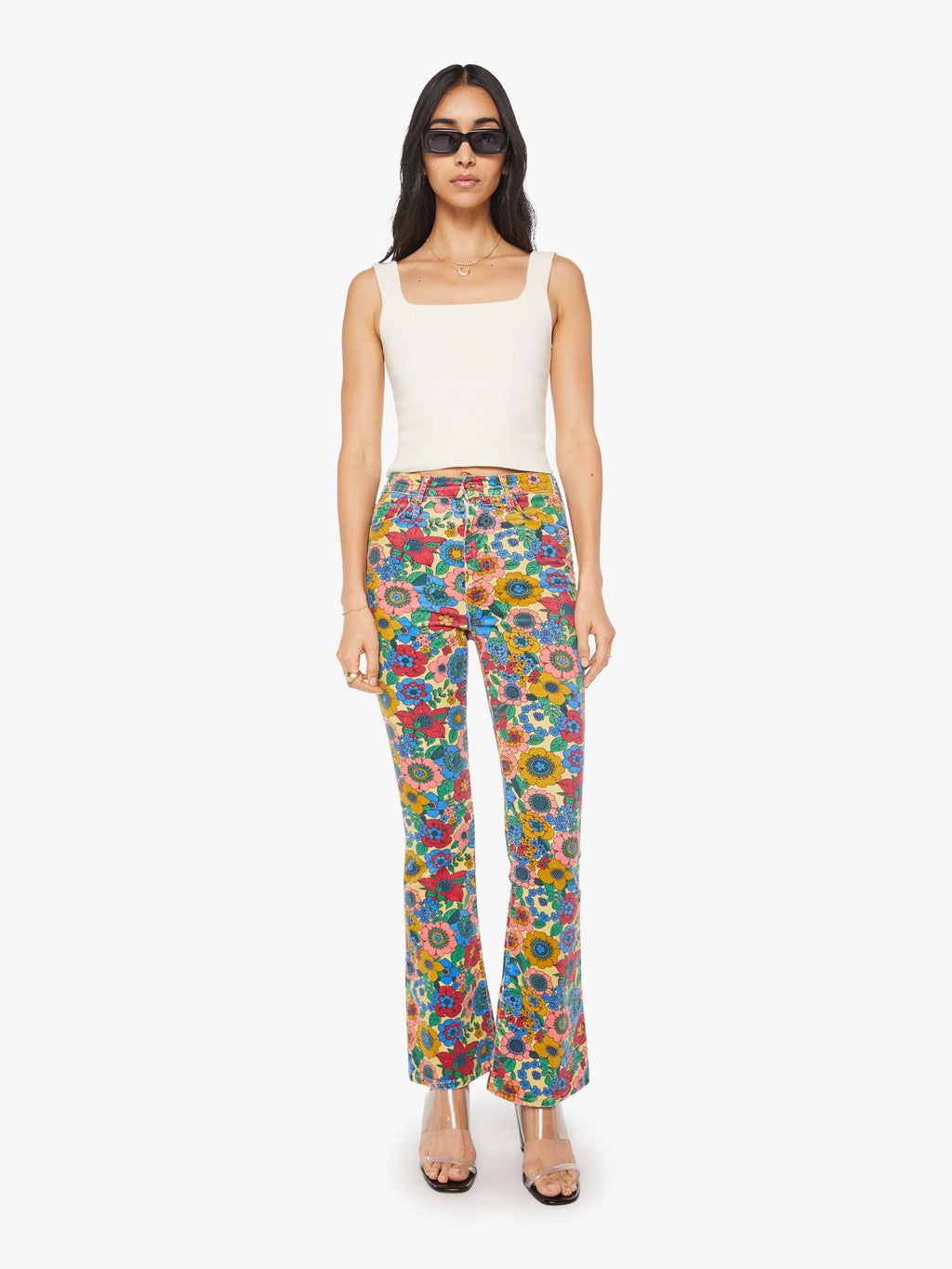 High Waisted Weekender Skimp - Track And Flower Fields