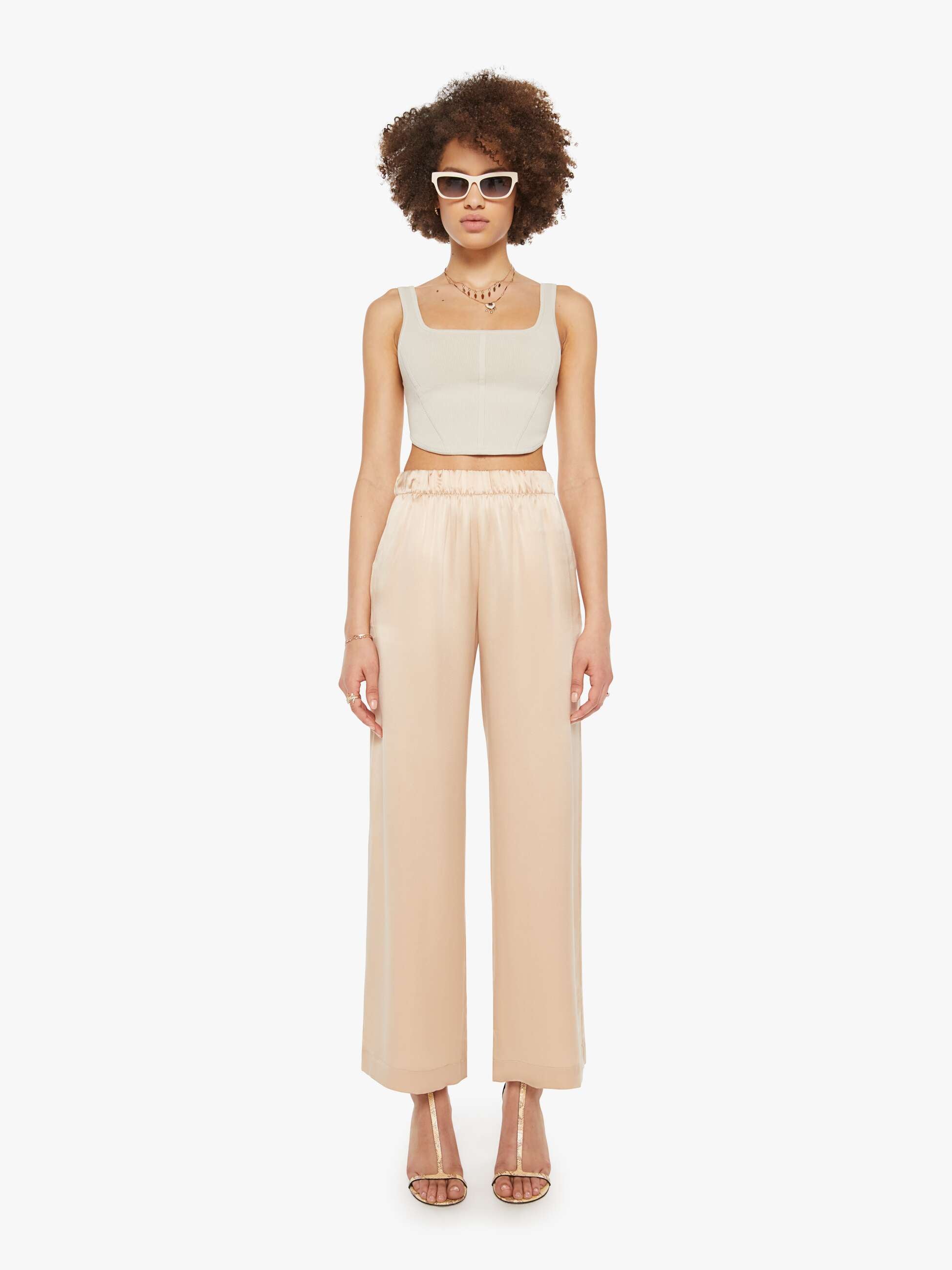 SABLYN Brynn High Rise Wide Leg Pant - Pink Sand